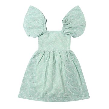 Vignette Hallie Dress | Green Meadow Eyelet