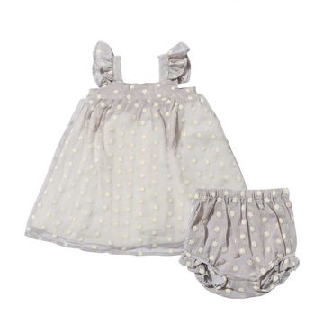 Vignette Georgie Dress | Grey Mesh Daisy