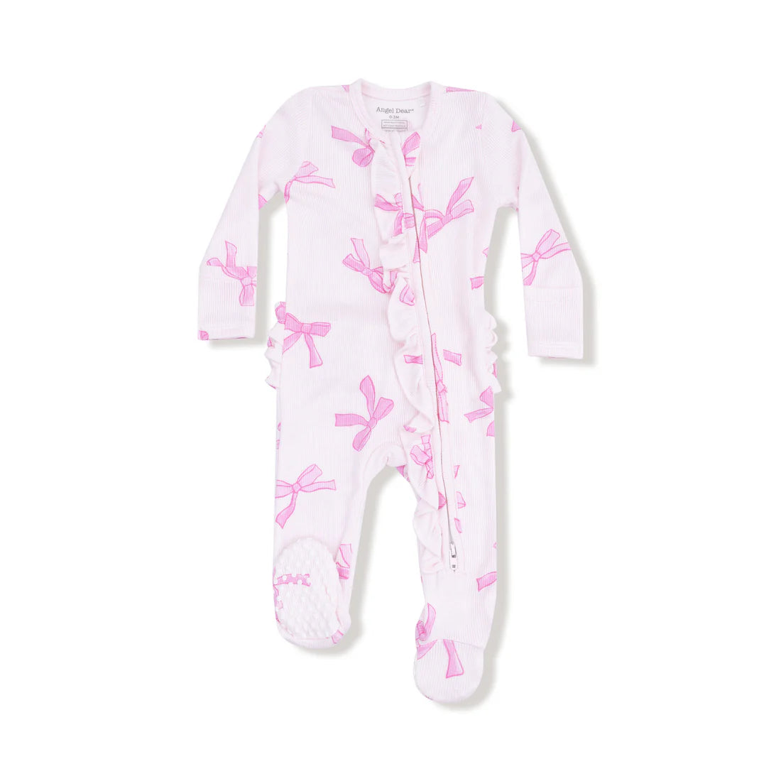 Angel Dear 2 Way Ruffle Zipper Footie II Pretty Bows