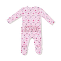 Angel Dear 2 Way Ruffle Zipper Footie II Rose Garden Trellis