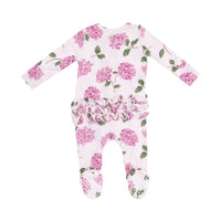 Angel Dear Hydrangeas 2-Way Ruffle Zipper Footie