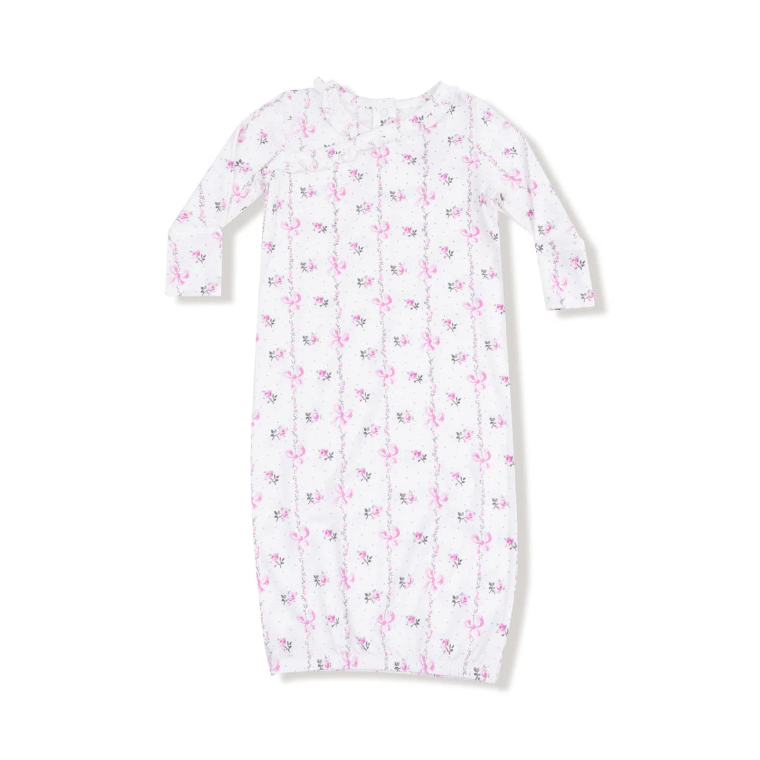 Angel Dear Kimono Gown II Dainty Buds and Bows Stripe