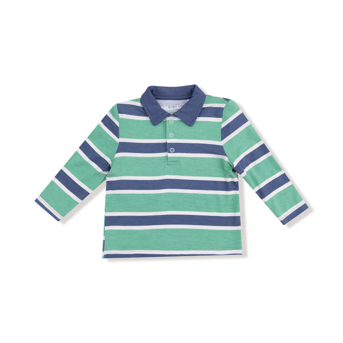 Angel Dear Polo Long Sleeve Shirt- Rugby Stripe