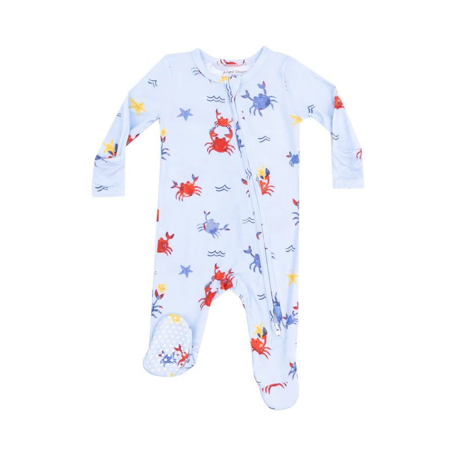 Angel Dear Crayon Crab 2 Way Zipper Footie