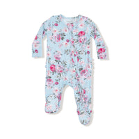 Angel Dear 2 Way Zipper Ruffle Back Footie II Charlotte Floral