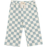 Angel Dear French Terry  Checkerboard Gray Mist Puffy Oversized Sweatshirt + Wide-Legged Pant