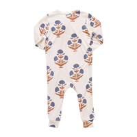 Pink Chicken Baby Ruffle Bamboo Romper II Dandelion