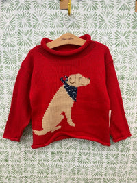 Claver Deep Red Lab Sweater
