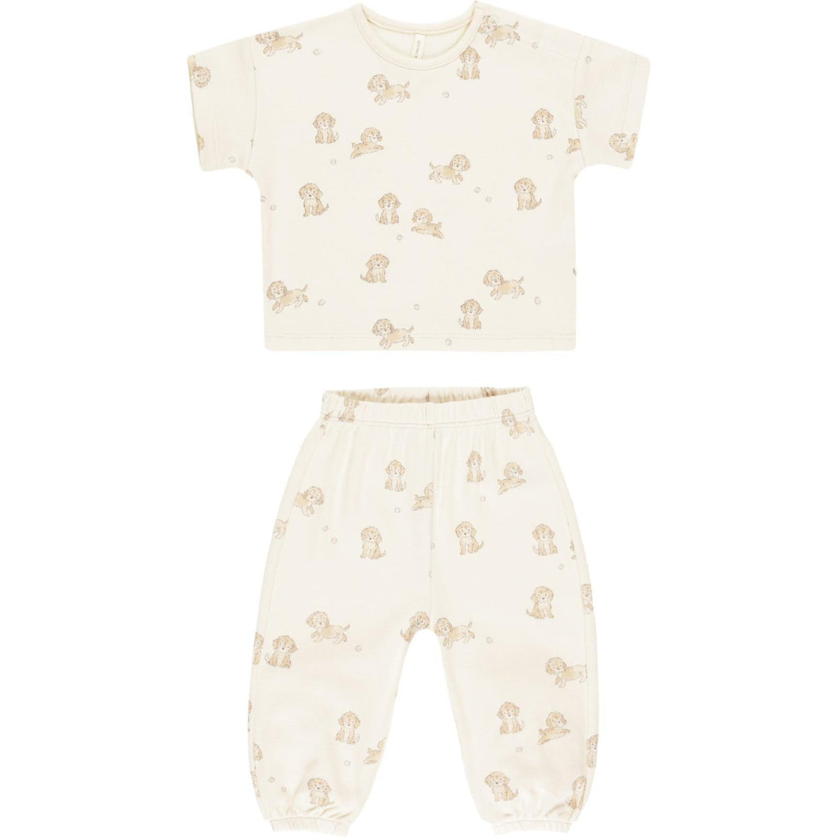 Quincy Mae Jersey Tee + Pant Set || Puppies