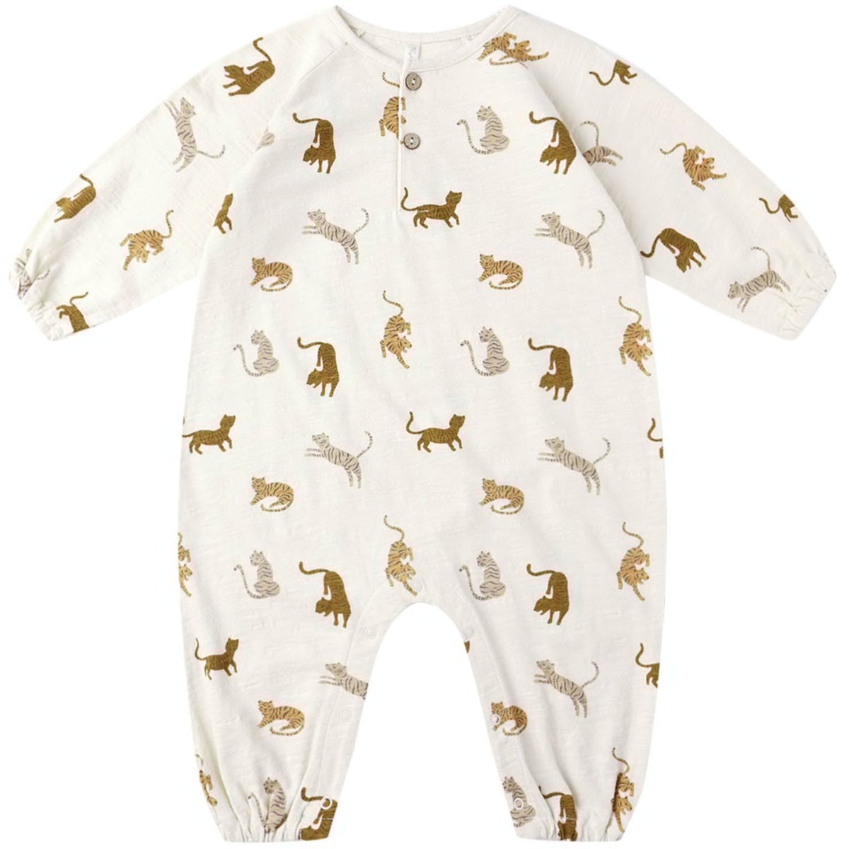 Rylee + Cru Henley Jumpsuit || Tigers