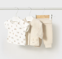 Mayoral Newborn Tracksuit with Printed T-Shirt- Ceramic or Sky Blue