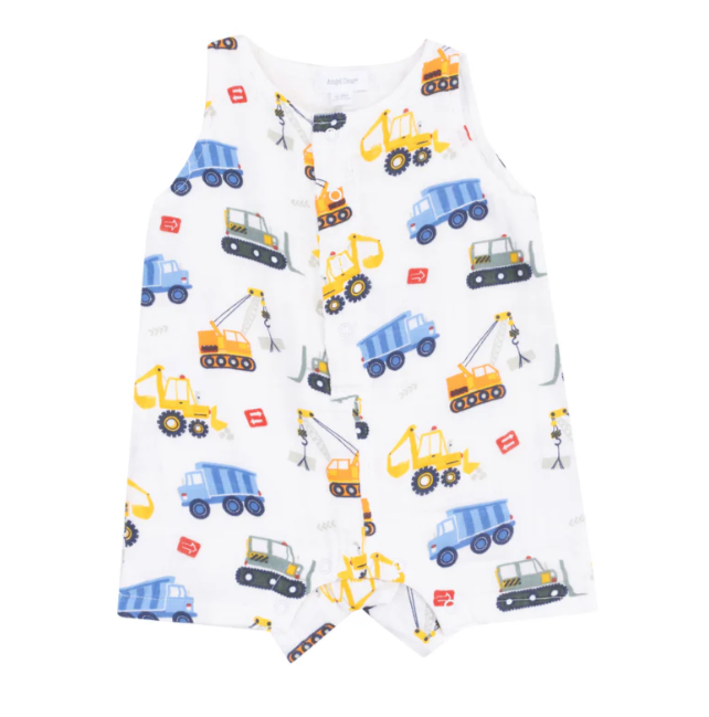 Angel Dear Sleeveless Shortie Romper - Cool Construction