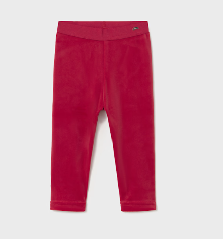 Mayoral Baby Basic Velvet Leggings II Red