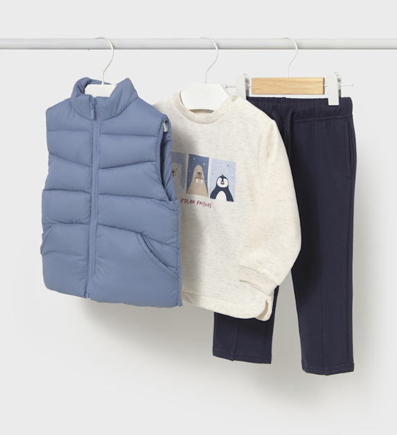 Mayoral Baby 3-Piece Vest Set II Iceburg