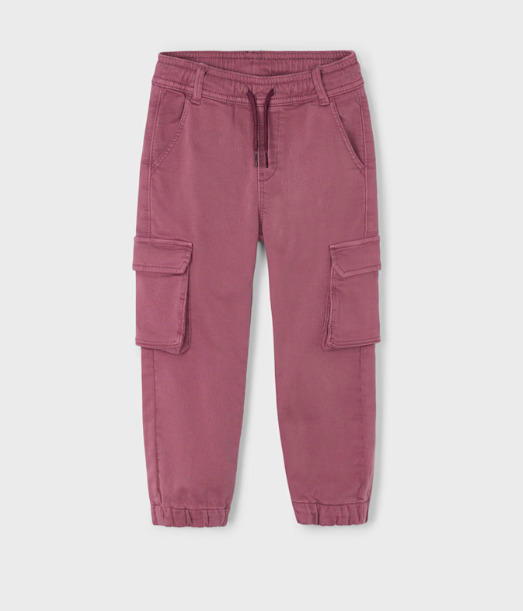Mayoral Boy Soft Cargo Pants II Aubergine