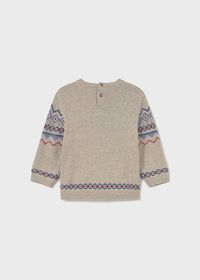 Mayoral Baby Sweater with Jacquard Pattern