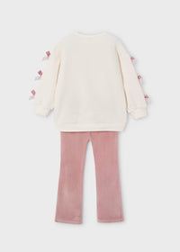 Mayoral Girl Bow Sweatshirt and Leggings Set