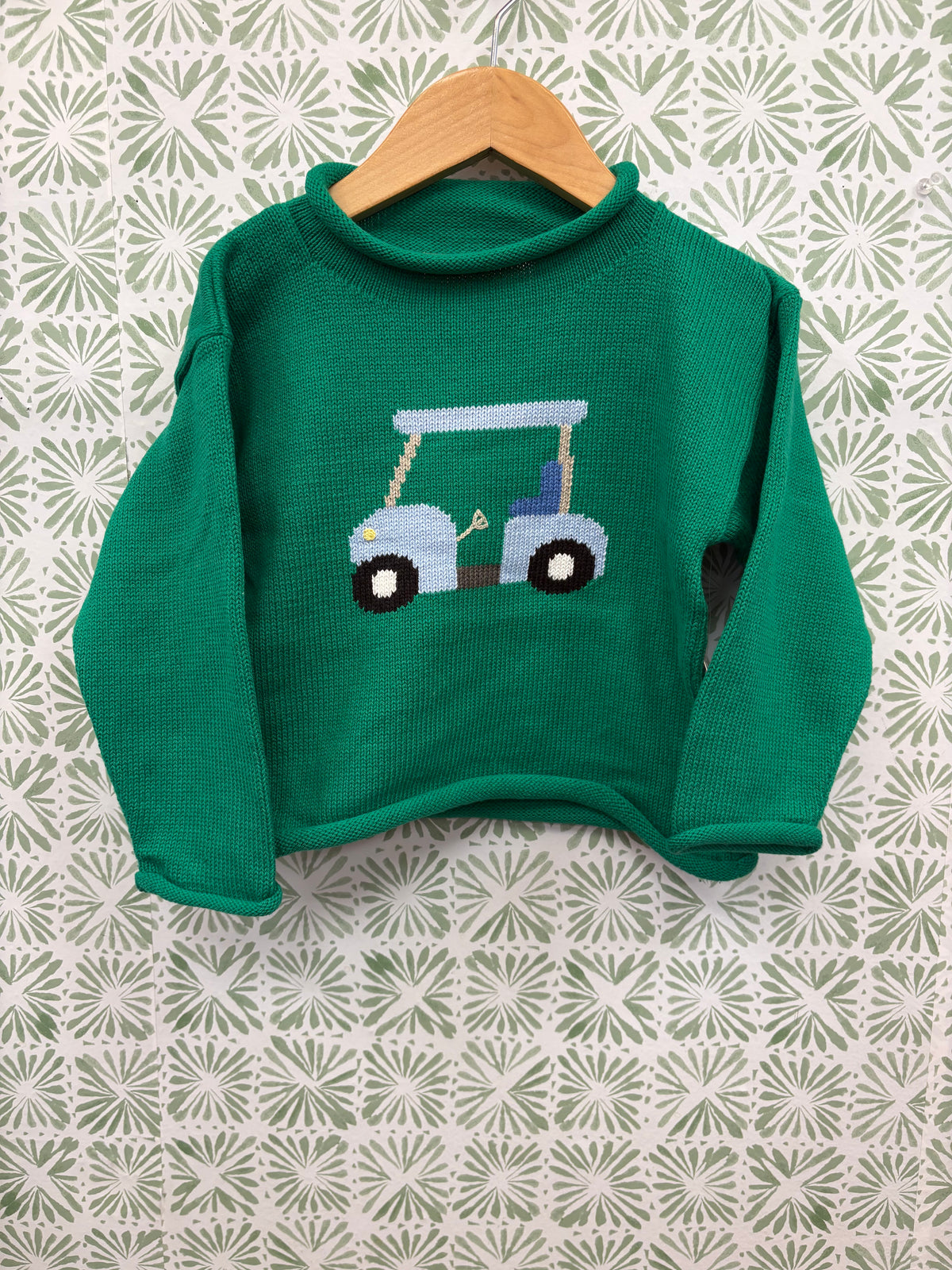 Claver Green Golfcart Sweater