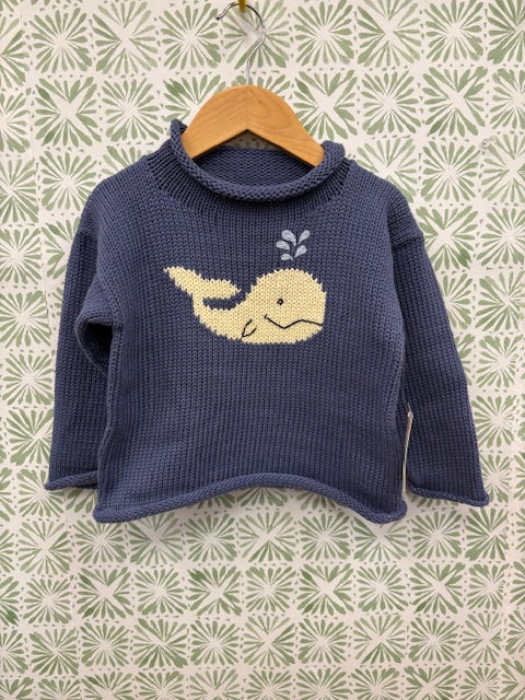 Claver Blue Whale with Spout Sweater