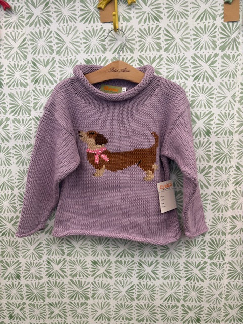 Claver Dauchshund Sweater II Lavender