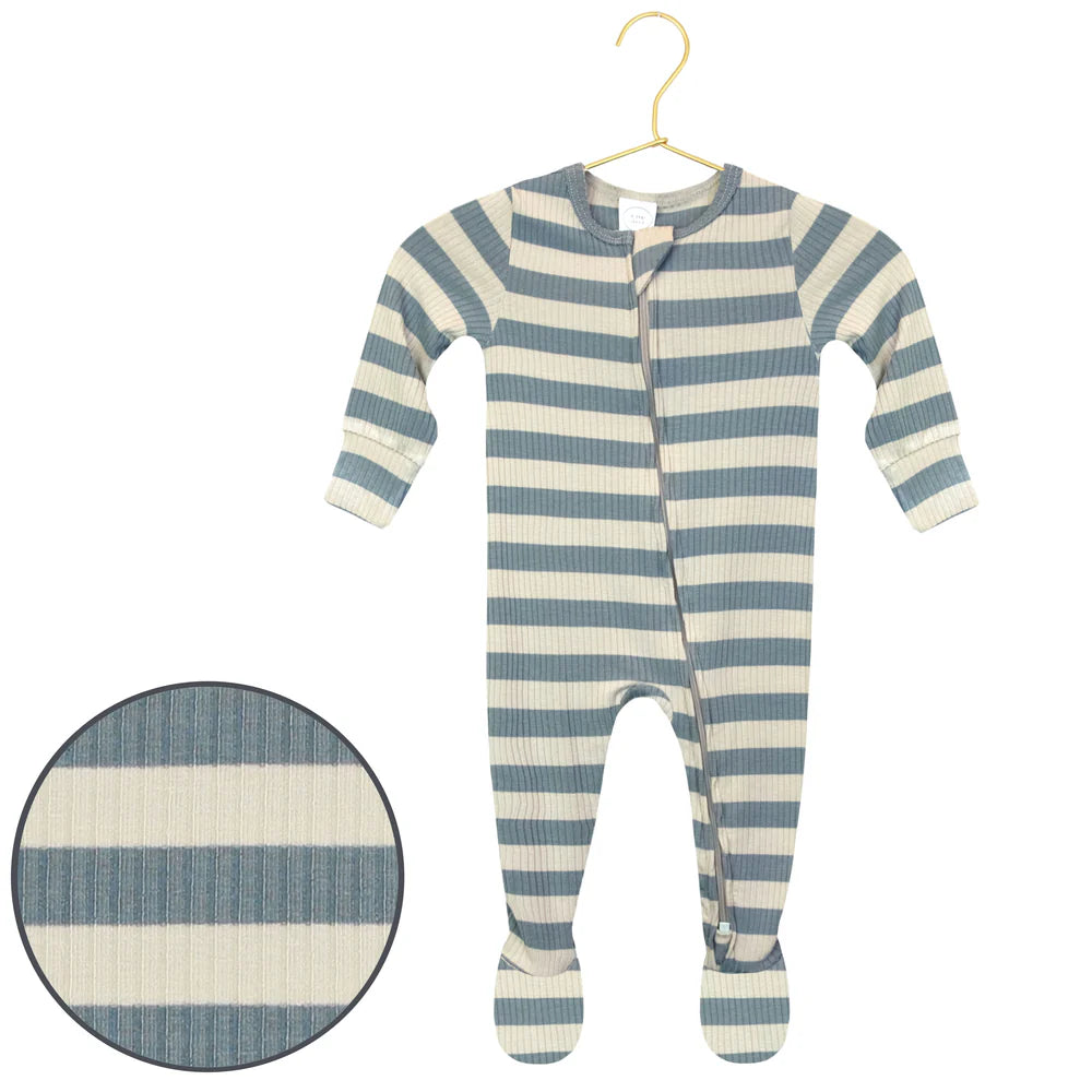 Lou Lou and Company Lincoln Ribbed Zipper Footie