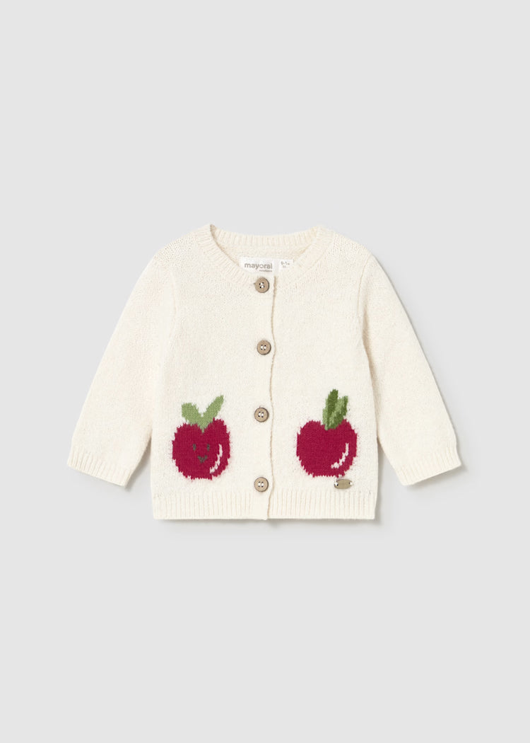 Mayoral Newborn Girl Knit Cardigan II Ceramic