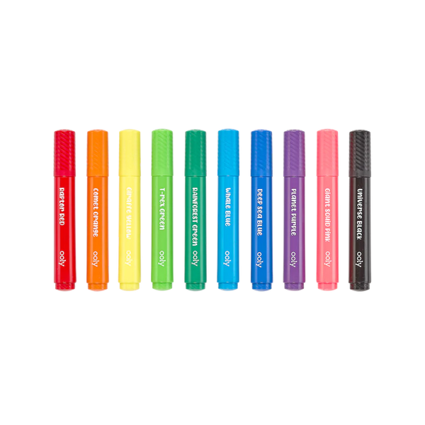 OOLY Big Bright Brush Markers - Set of 10