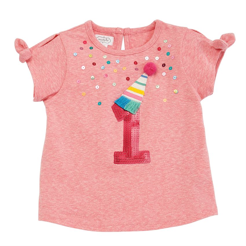 Mud Pie One Birthday Tee