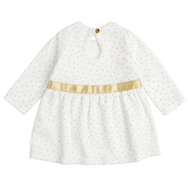 Petit Lem Baby 3-Piece Knit Dress Set | Off White