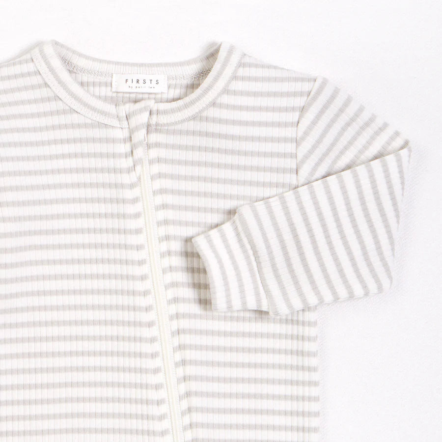 Petit Lem Lunar Rock Striped Modal Rib Sleeper