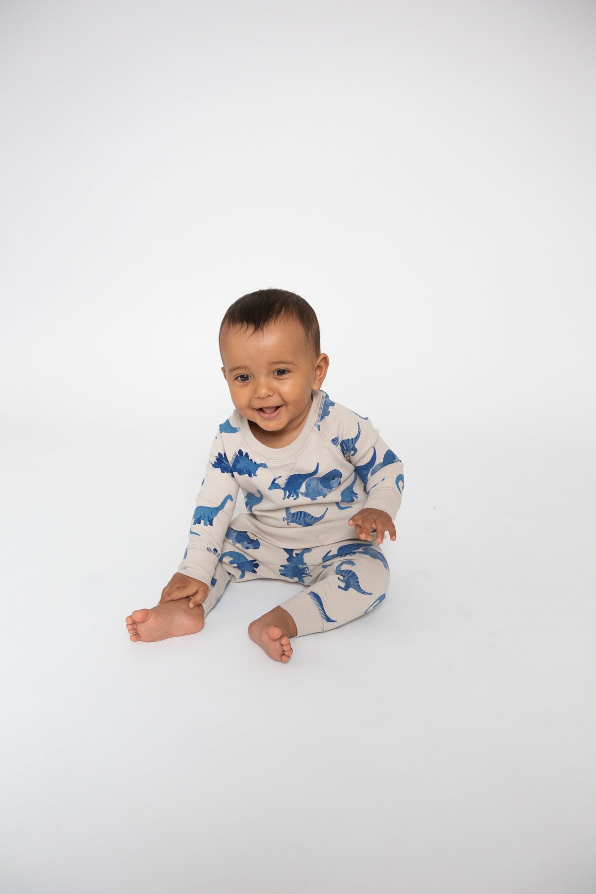 Angel Dear Dino French Terry Raglan Sweatshirt and Jogger Set