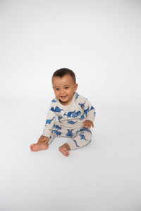 Angel Dear Dino French Terry Raglan Sweatshirt and Jogger Set