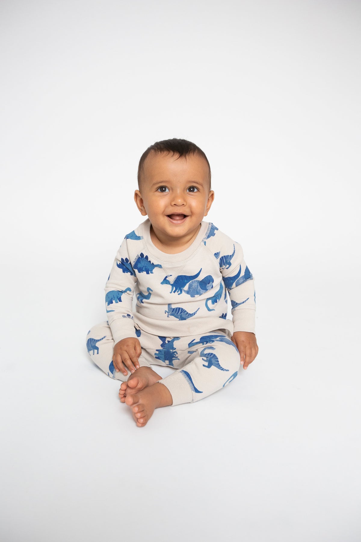 Angel Dear Dino French Terry Raglan Sweatshirt and Jogger Set