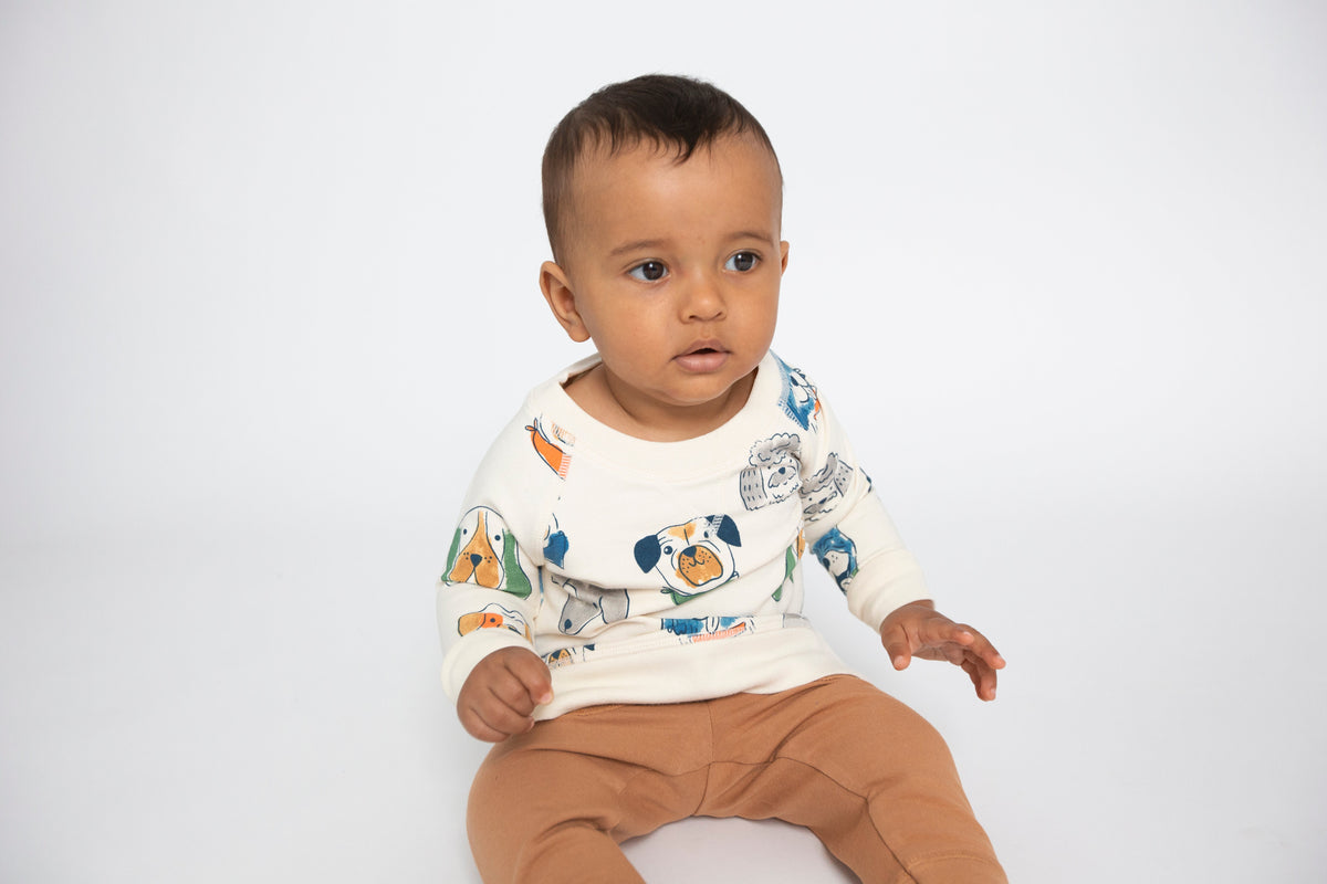 Angel Dear Furry Friends Raglan Sweatshirt and Jogger Set