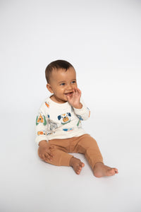 Angel Dear Furry Friends Raglan Sweatshirt and Jogger Set