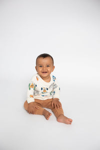 Angel Dear Furry Friends Raglan Sweatshirt and Jogger Set