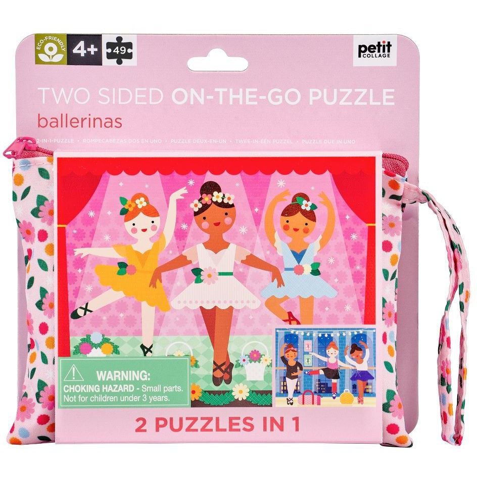 Petit Collage Two Sided Ballerina On-The-Go Puzzle
