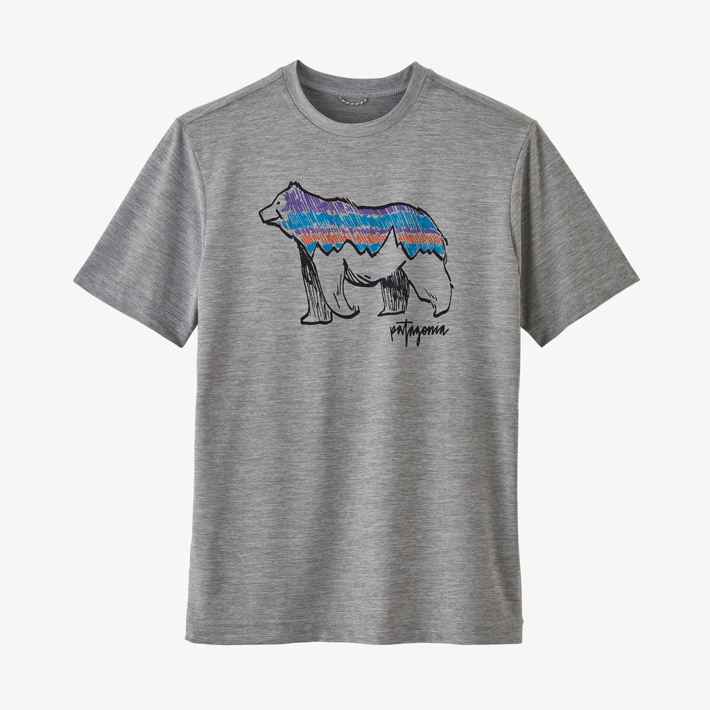 Patagonia Boys Capilene Cool Daily T Shirt Illustrated Fitz Bear Baby Go Round Inc