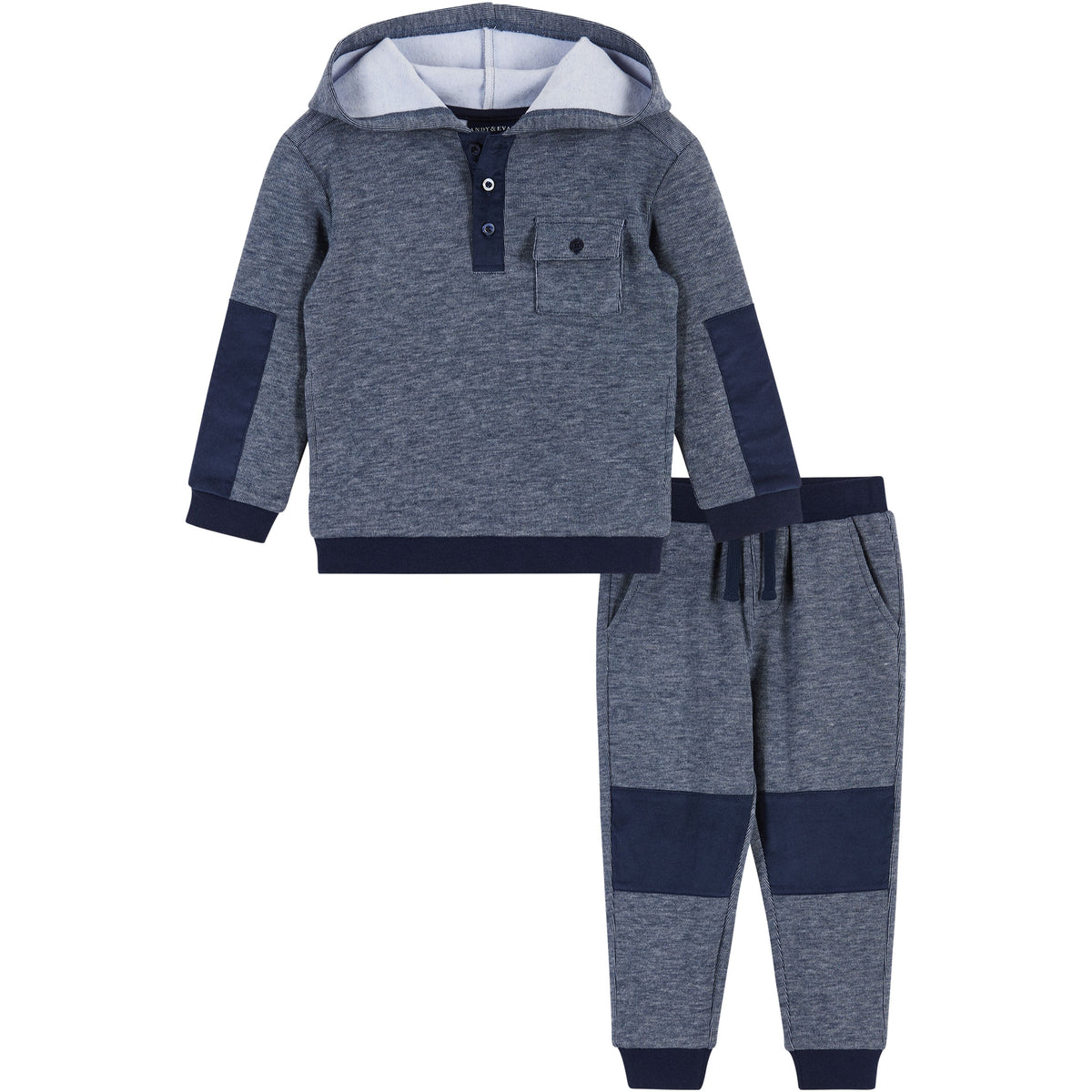 Andy & Evan Washed Navy Hoodie Set