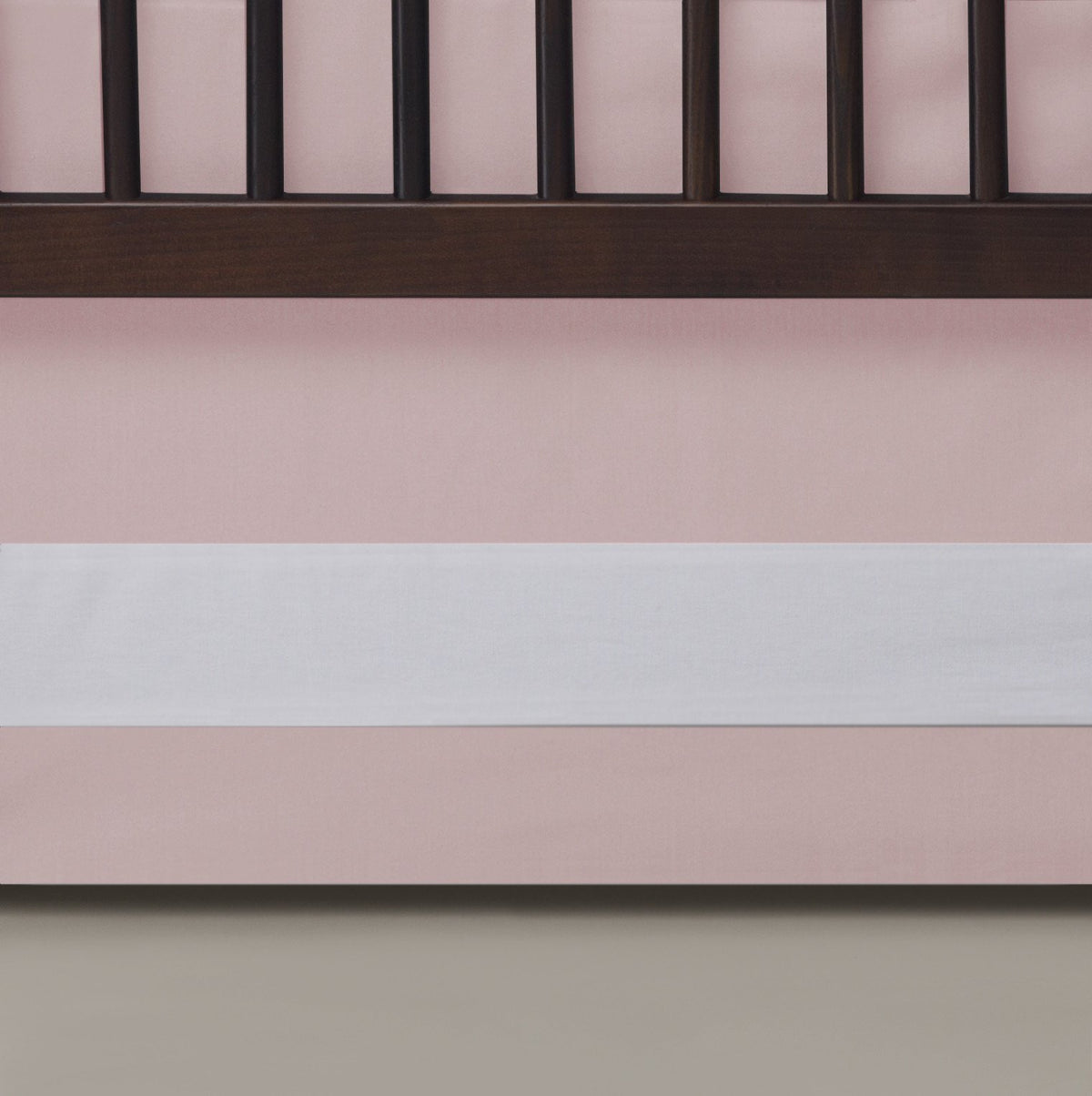 Oilo Solid Crib Skirt - Blush