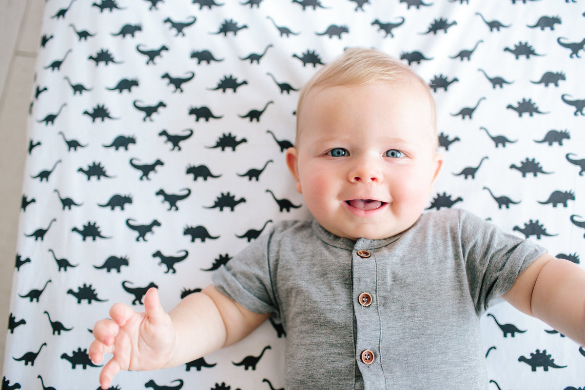 Copper Pearl Cotton Fitted Crib Sheet - Wild