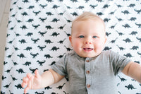 Copper Pearl Cotton Fitted Crib Sheet - Wild