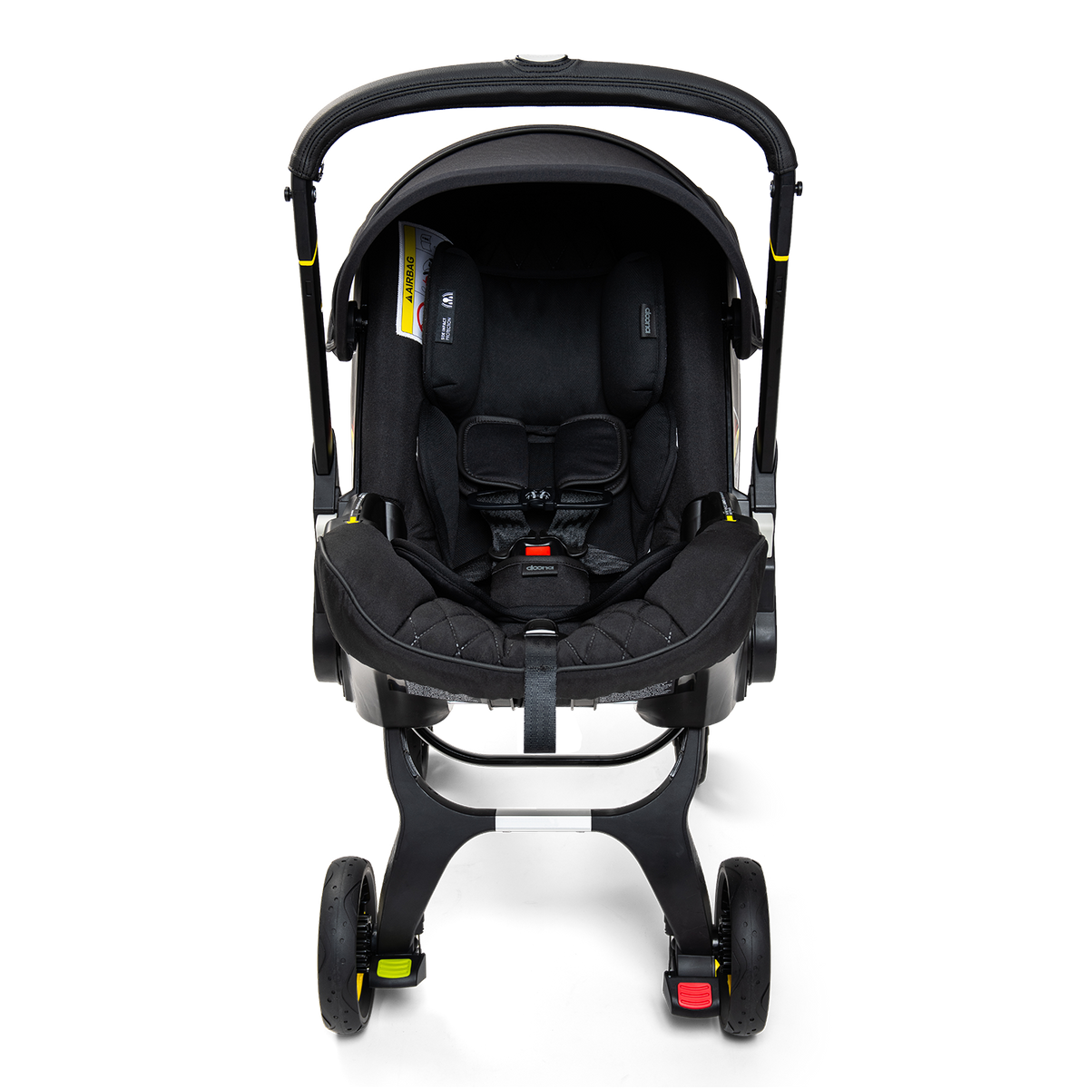 Doona Infant Car Seat + Base + Essentials Bag | Midnight Edition