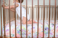 Copper Pearl Cotton Fitted Crib Sheet - Bloom
