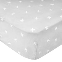 Cotton Fitted Crib Sheet - Slate - Copper Pearl - 1