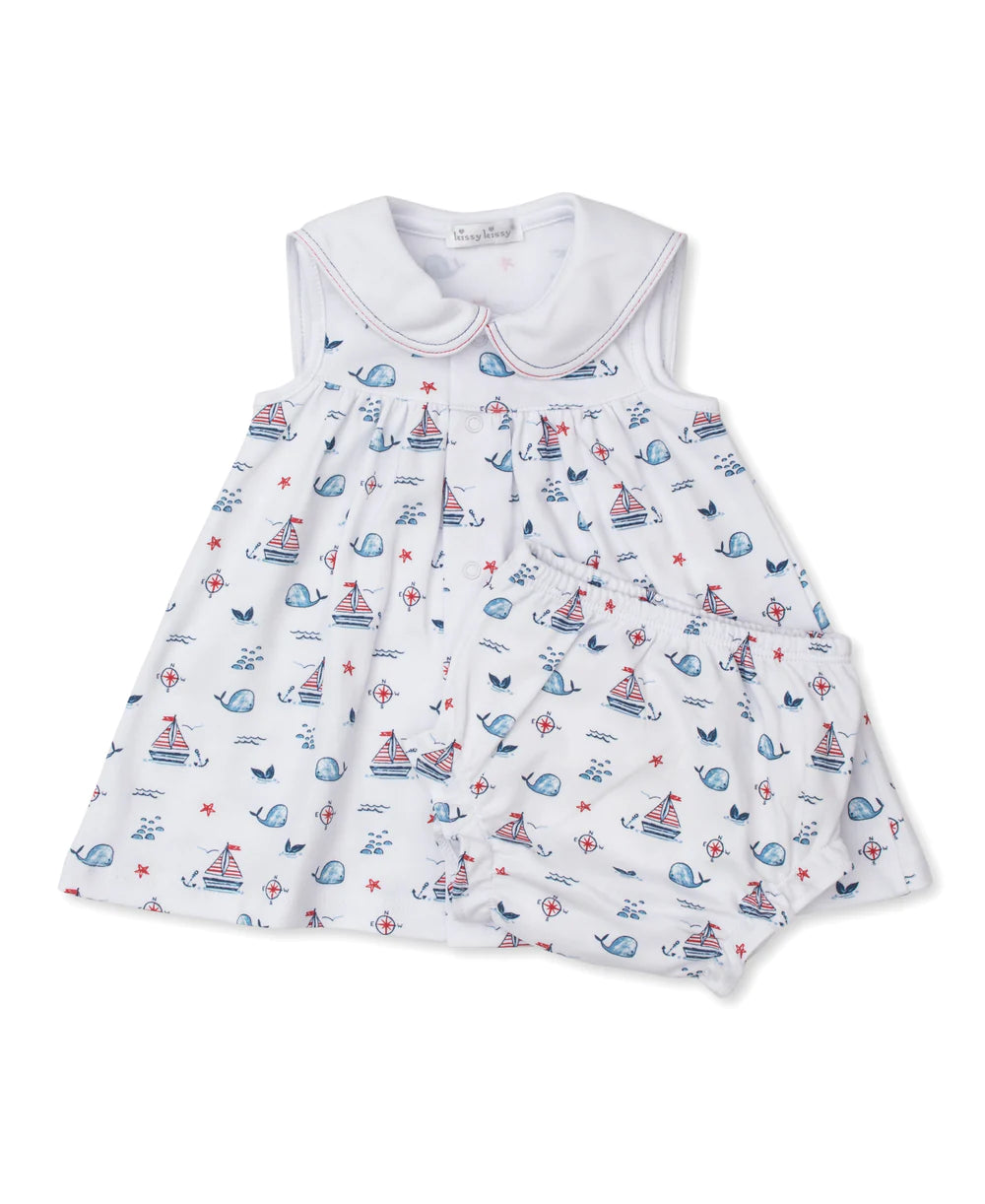 Kissy Kissy Sails n Whales Dress Set