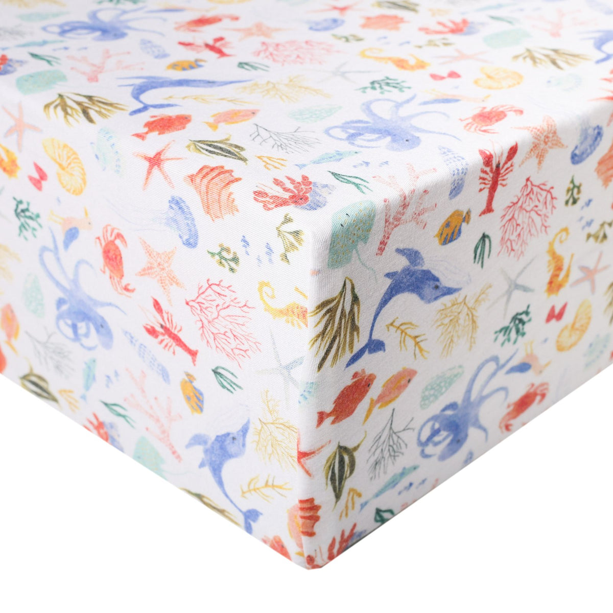 Copper Pearl Cotton Fitted Crib Sheet - Nautical