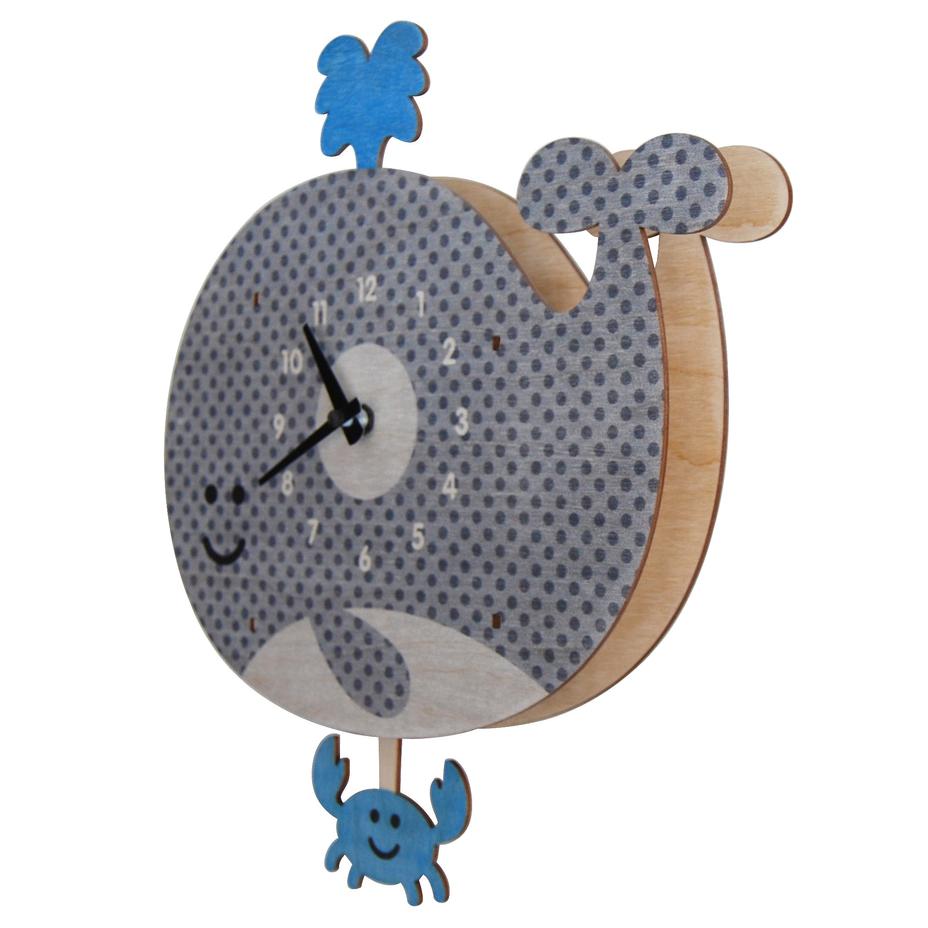 Modern Moose Pendulum Clock - Whale