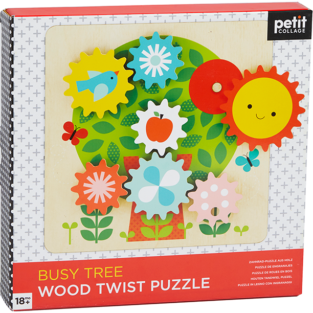 Petit Collage Busy Tree Wooden Twist Puzzle