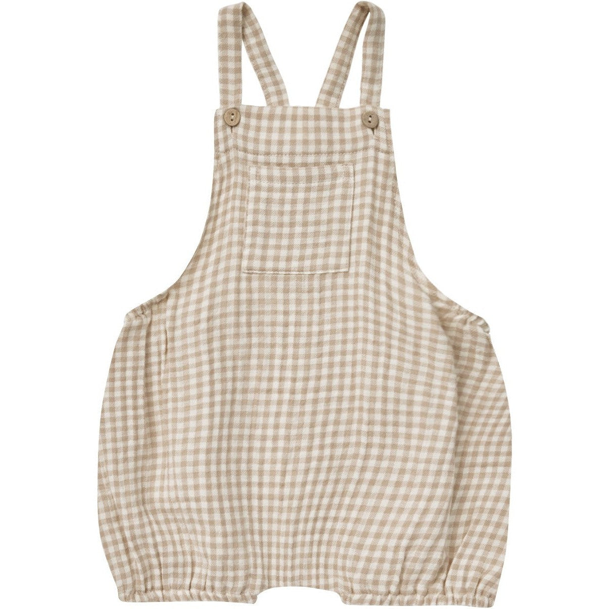 Quincy Mae Hayes Romper | Oat Gingham – Baby Go Round, Inc.